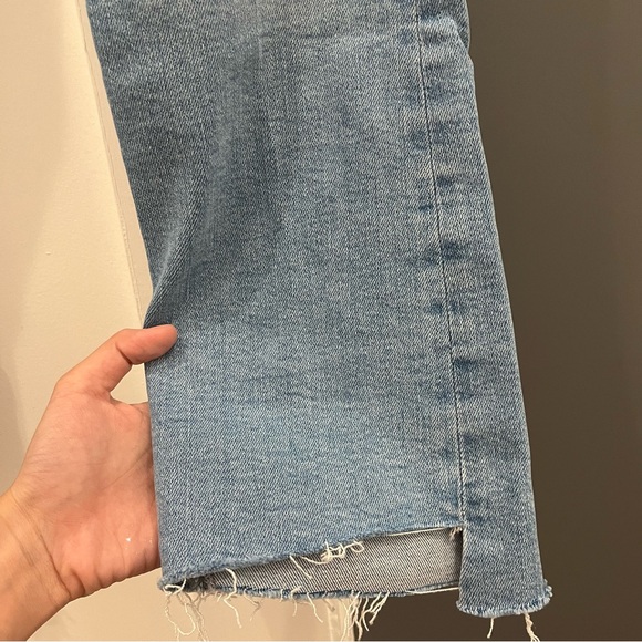 NWT Mother Denim Light Wash Limited Edition Insider Crop Step Fray Jeans 27 - Picture 5 of 9